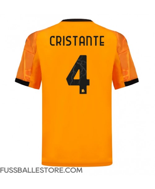 Günstige AS Roma Bryan Cristante #4 Auswärtstrikot 2025-26 Kurzarm Günstige AS Roma Bryan Cristante #4 Auswärtstrikot 2025-26 Kurzarm